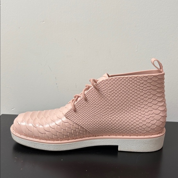 Melissa + Baja East desert Python Chukka Boot lace up snake textured pink US6 - Picture 7 of 11
